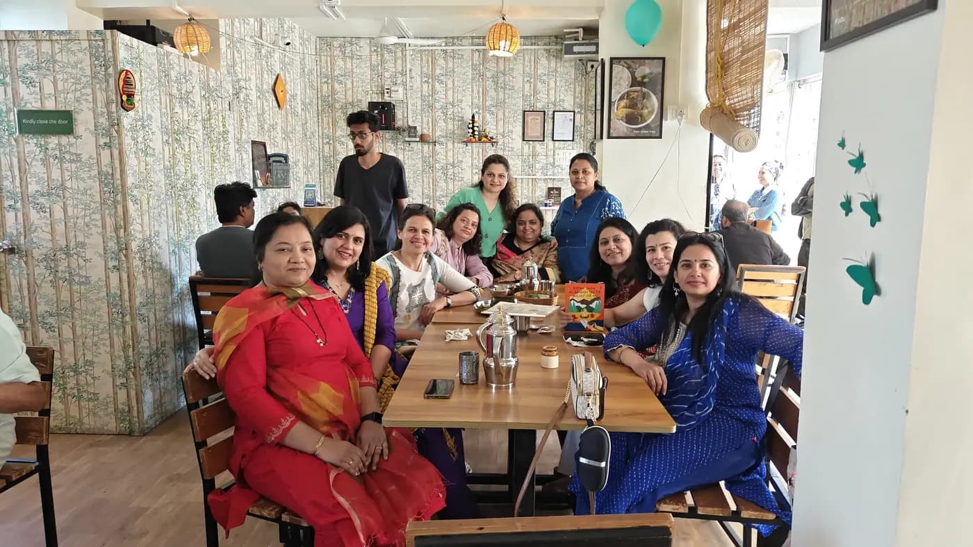 Guests sharing a moment at Bhoomi