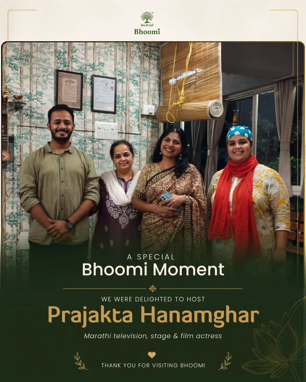 Hosting Prajakta Hanamghar at Bhoomi